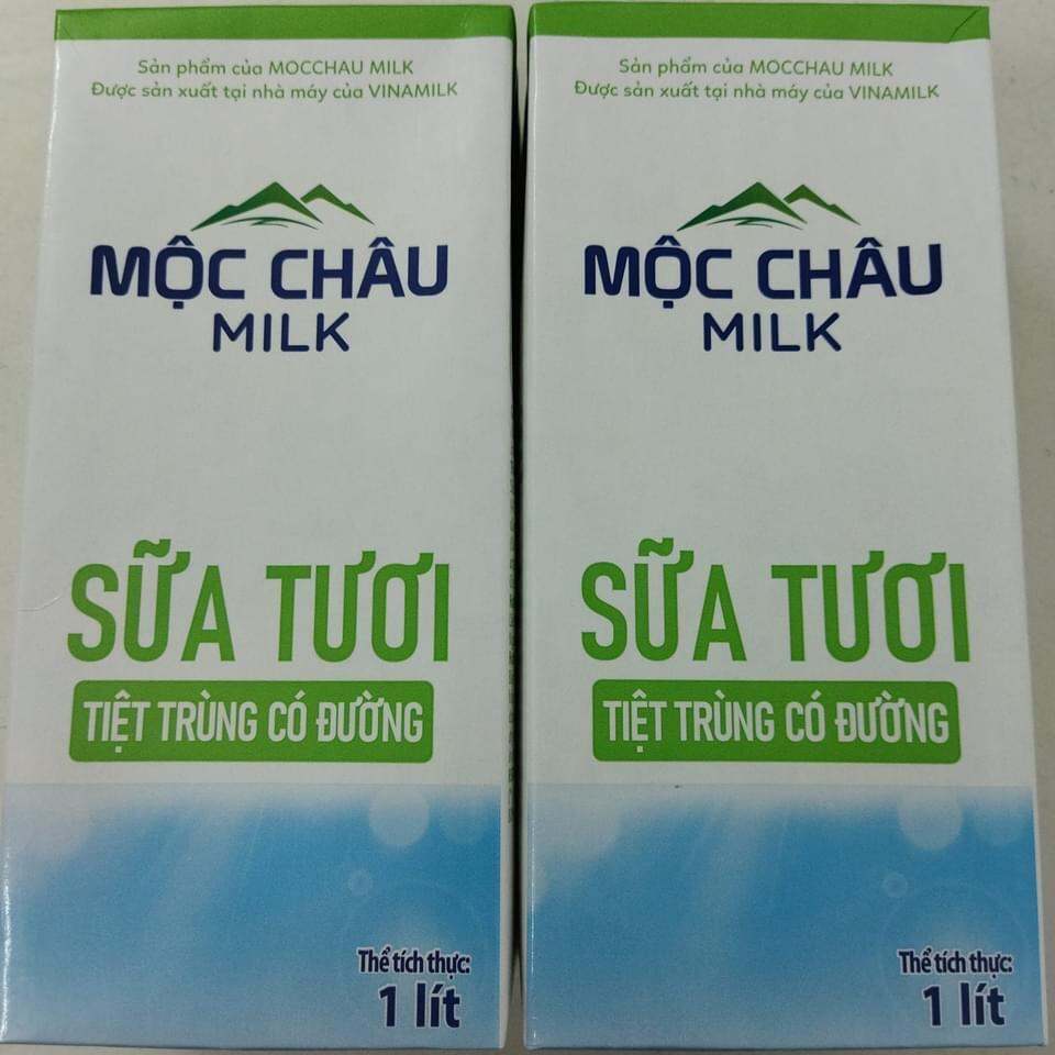 Sữa tươi Mộc Châu 1 lít (có đường/không đường)