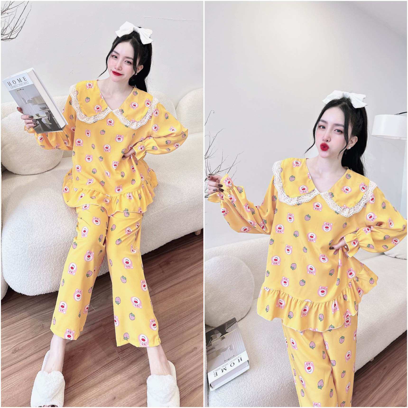 (50-100kg) Bộ Mặc Nhà Lụa Tiểu Thư Bigsize - Mẫu mã đa dạng, siêu kute