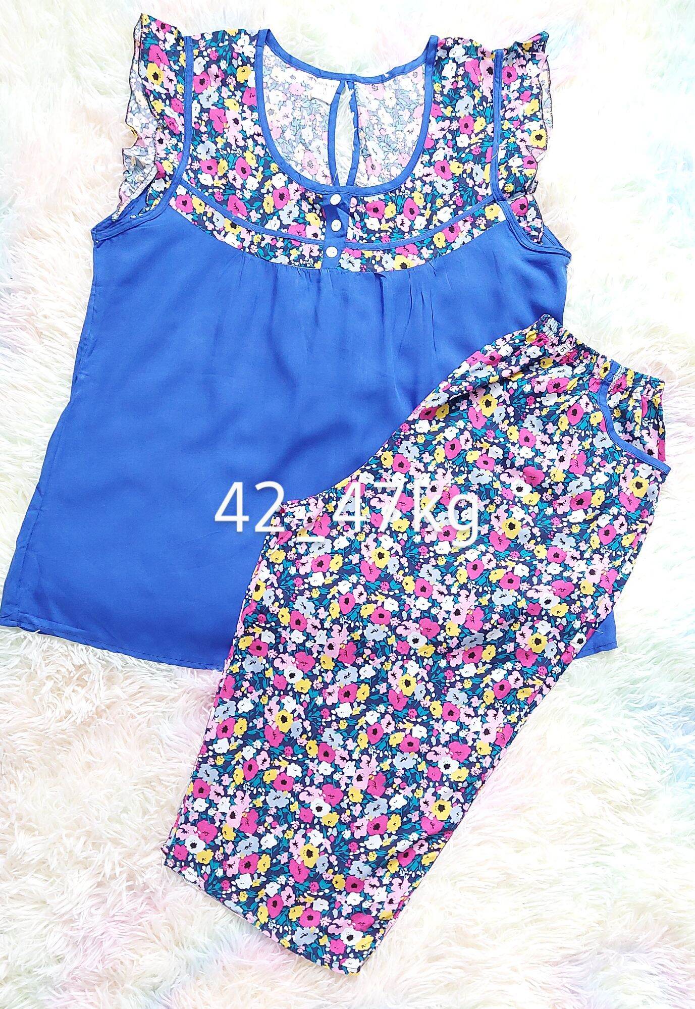 Sale 75k bộ tole nữ. đồ bộ lửng mặc nhà. tole 2 da 42_68kg