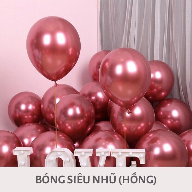 Bóng bay siêu nhũ Chrom lấp lánh size 10inch (25cm)