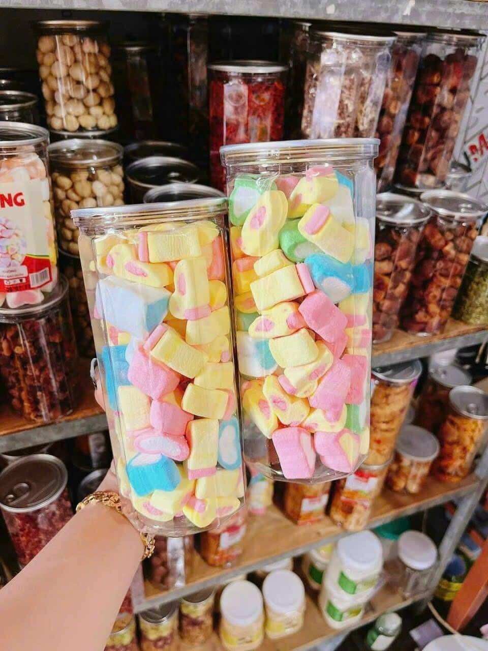 Kẹo bông gòn marshallow 100gr túi zip