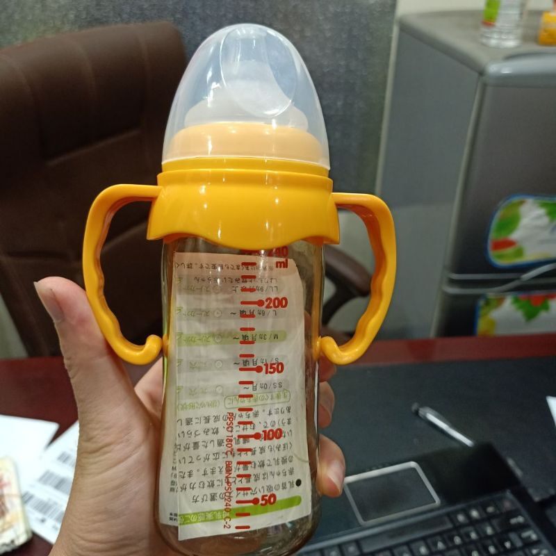 Bình sữa pigeon cổ rộng nội địa Nhật 160ml/240ml tặng kèm tay cầm [Mẹ và Bé]