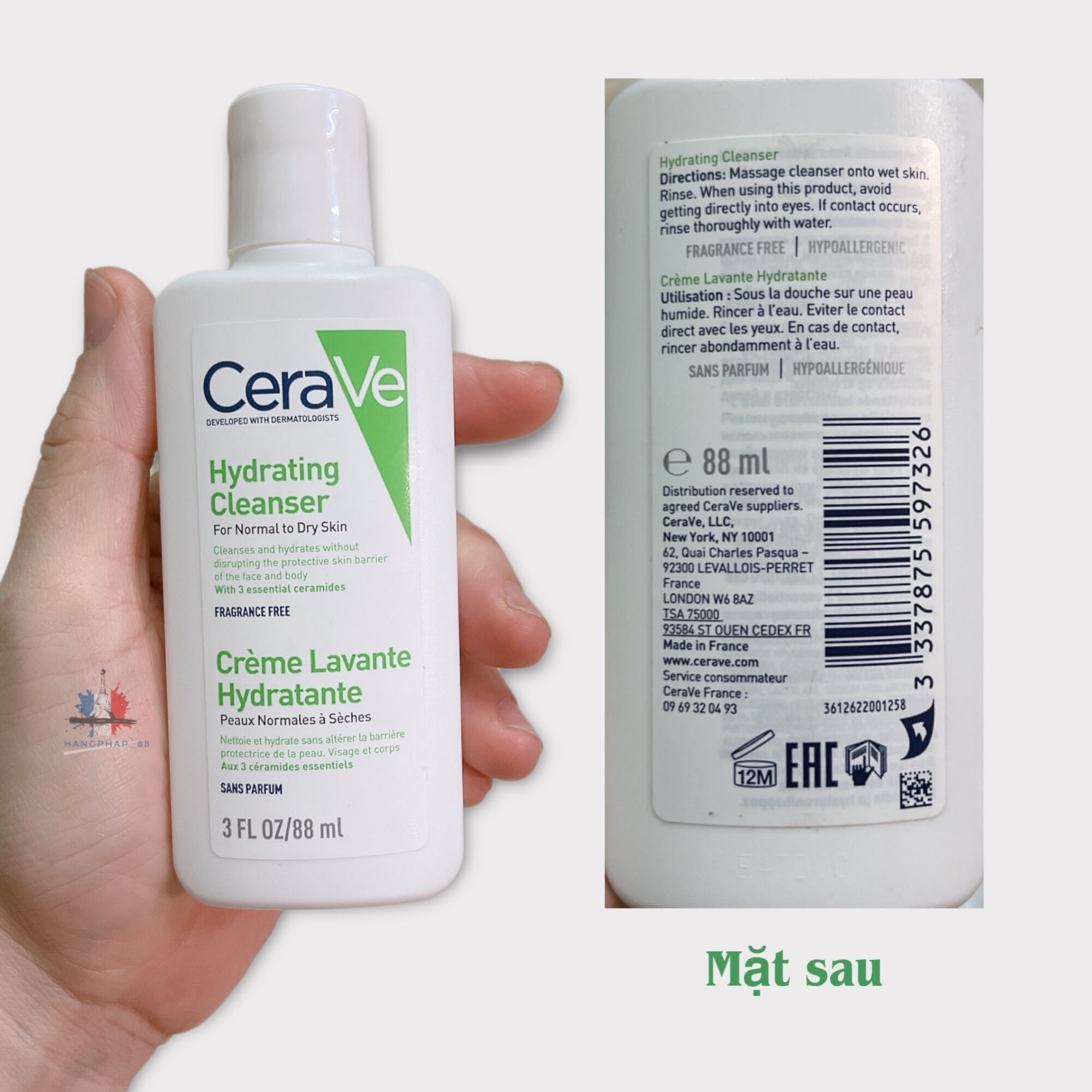 Sữa rửa mặt Cerave bản Pháp