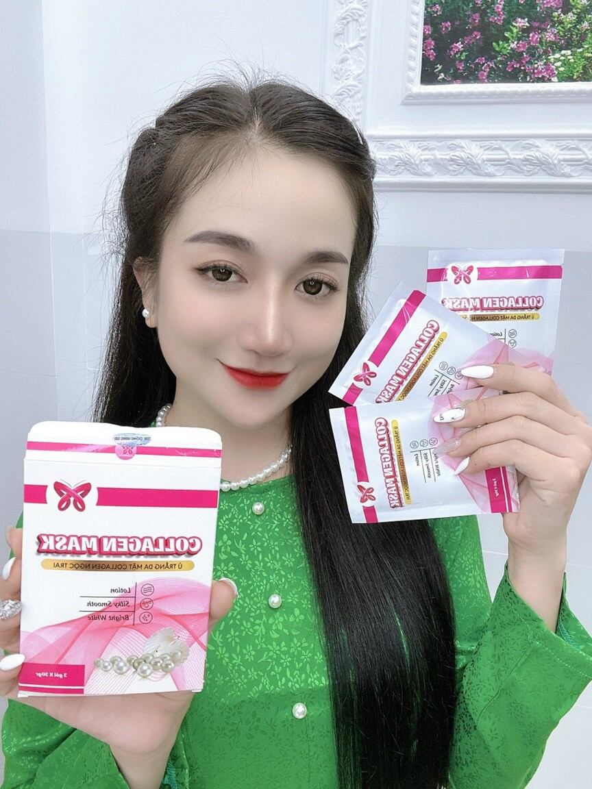 Ủ TRẮNG COLLAGEN NGỌC TRAI MYÔ(1 hộp tặng kèm cọ)