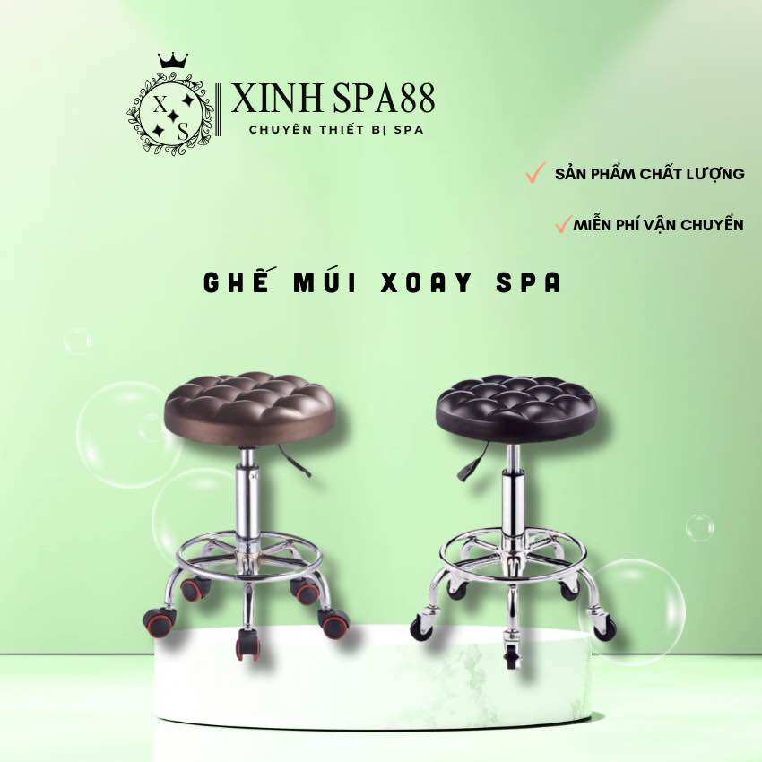 Ghế xoay múi bọc da dùng cho spa , thẩm mỹ viện - spa88