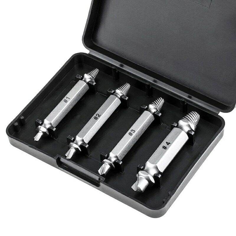 Set 4 dụng cụ tháo ốc vít gãy, ốc vít hỏng, ren ngược