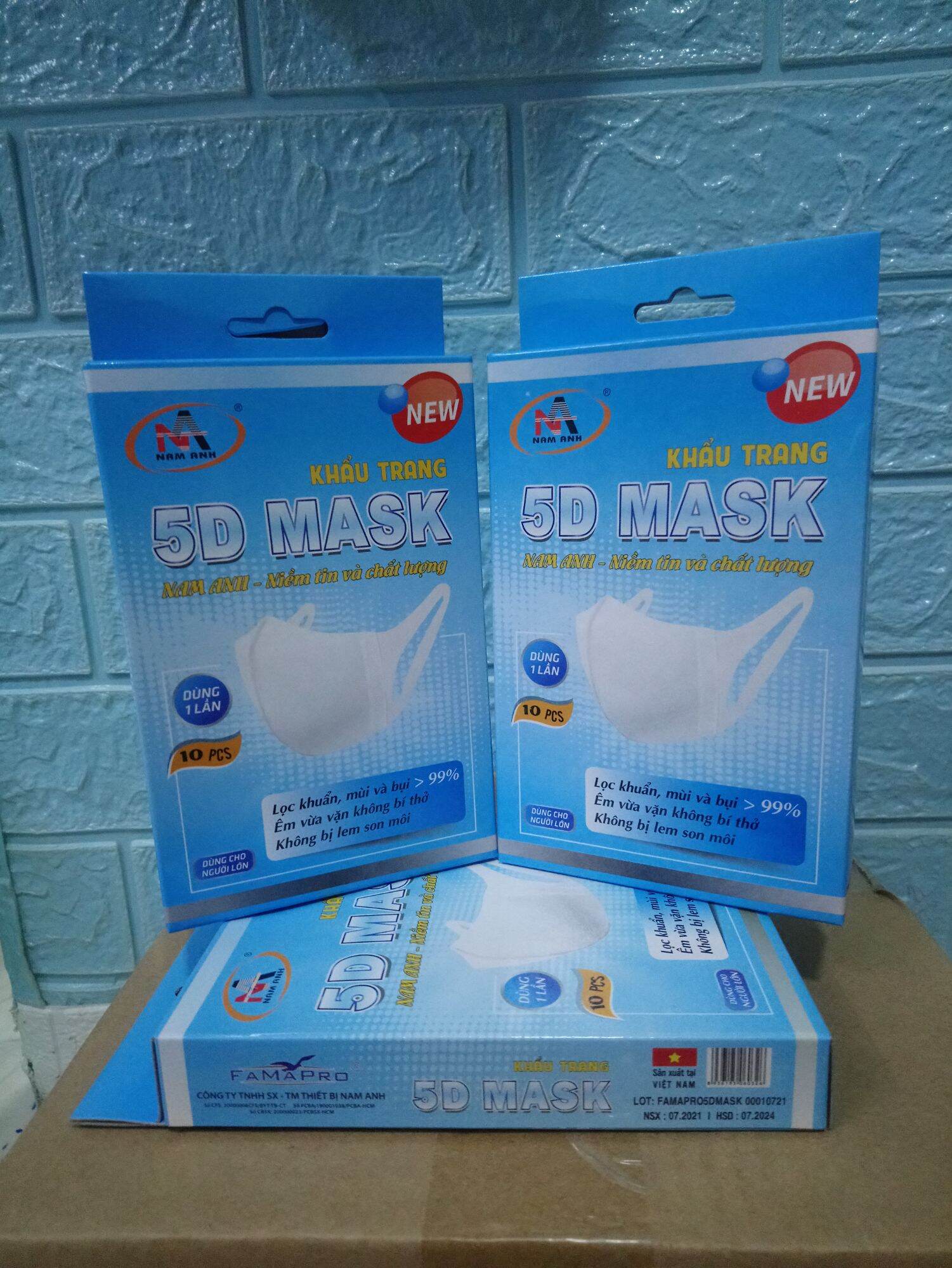 khẩu trang 5D Mask (10 cái) cao cấp