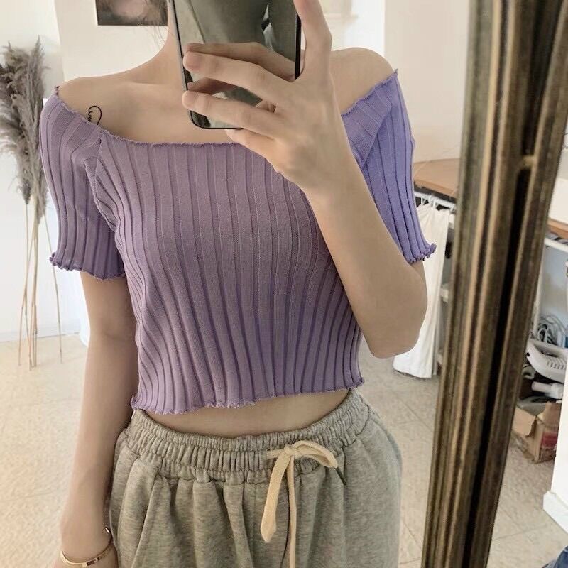 Áo bẹt vai gân hot