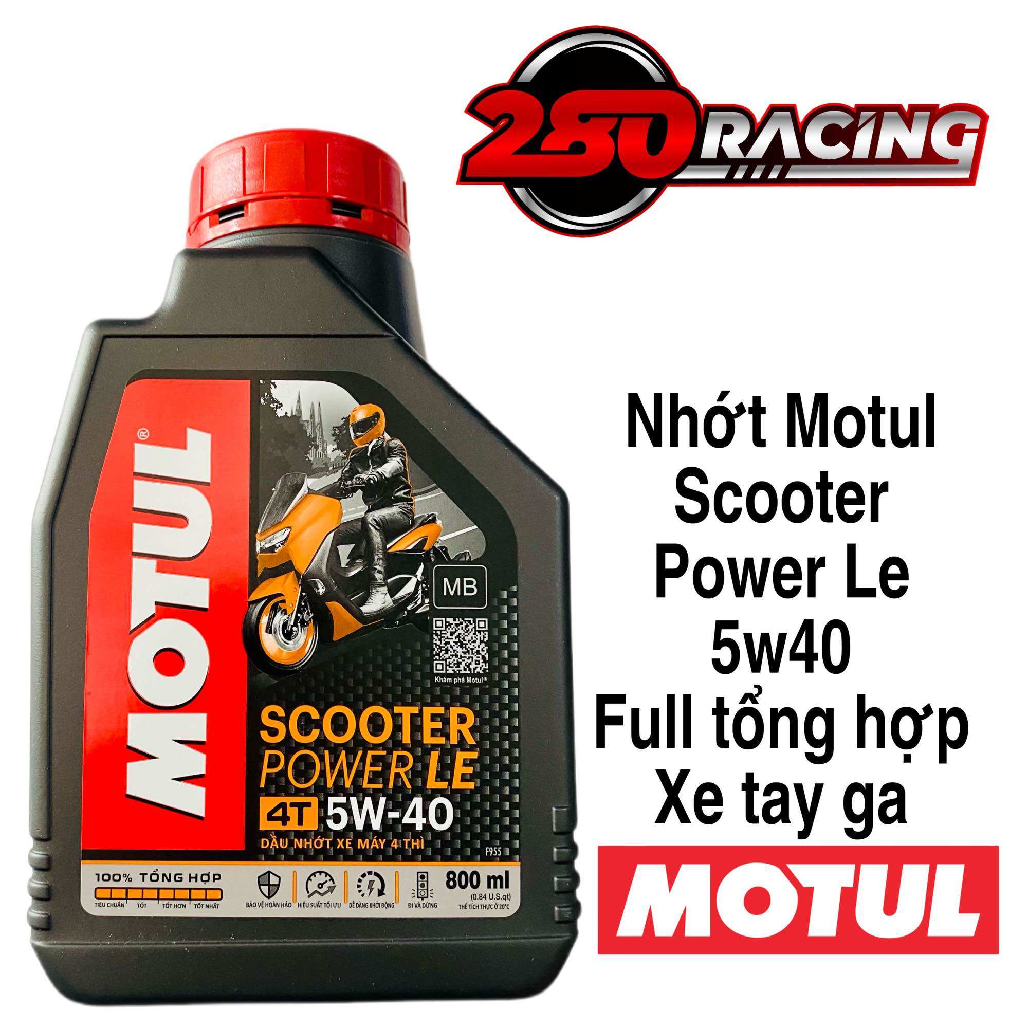 Nhớt motul scooter power le 5w40 800ml