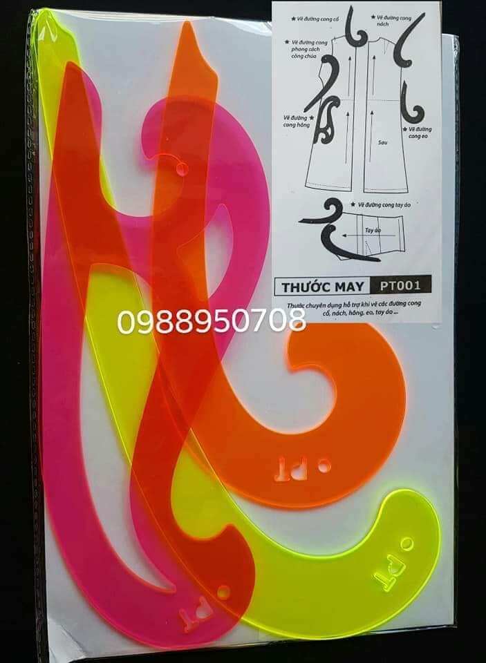 Bộ thước 3 màu