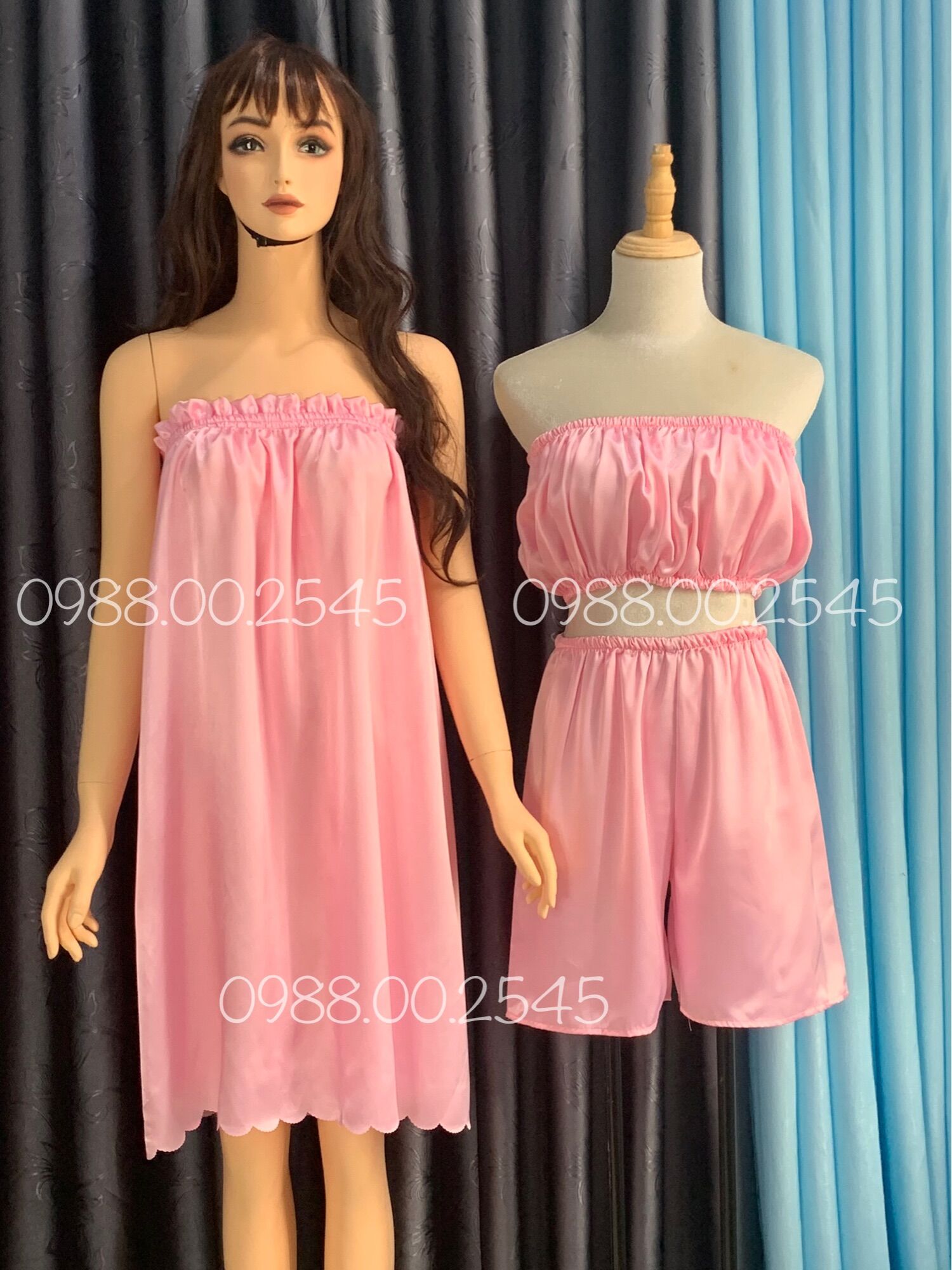 Váy quây phi lụa mặc trong spa