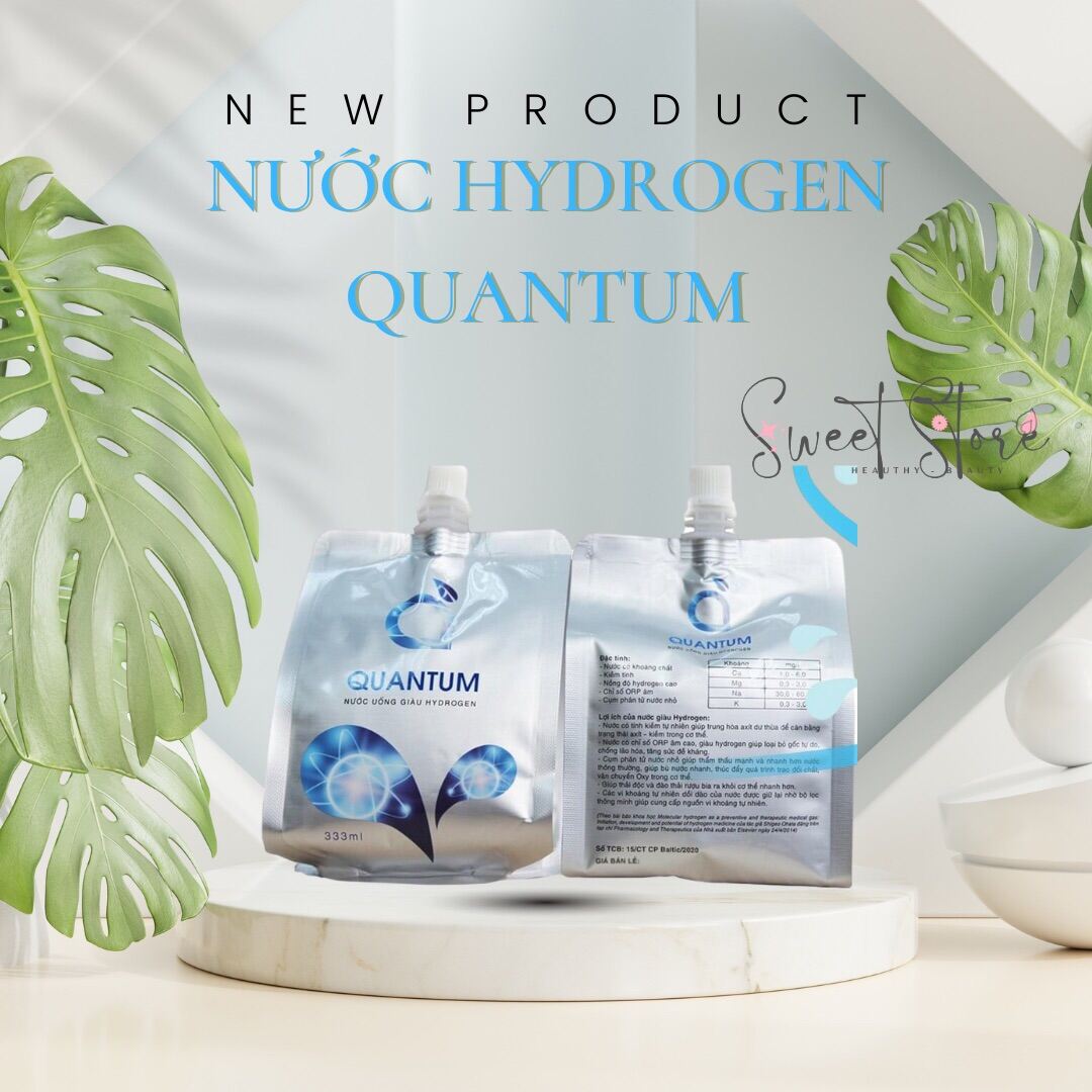 Nước Uống Quantum - Nước Ion Kiềm Giàu Hydrogen - Chống Oxy Hóa