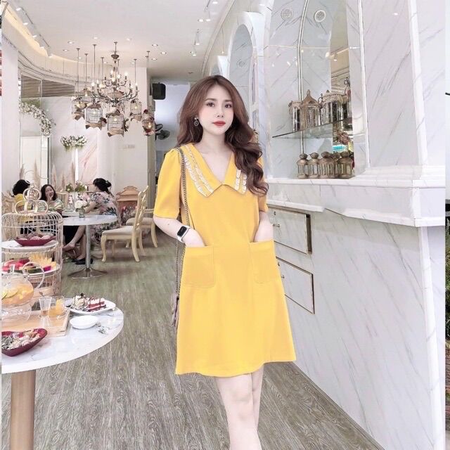 Đầm bầu công sở có túi thời trang