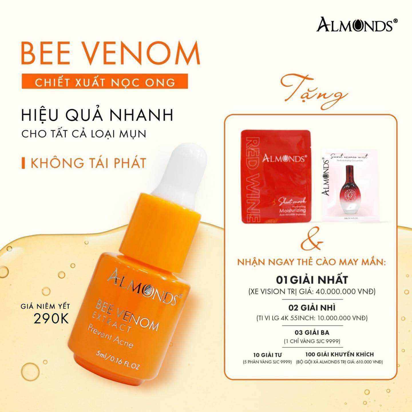 Serum mụn nọc ong Almonds
