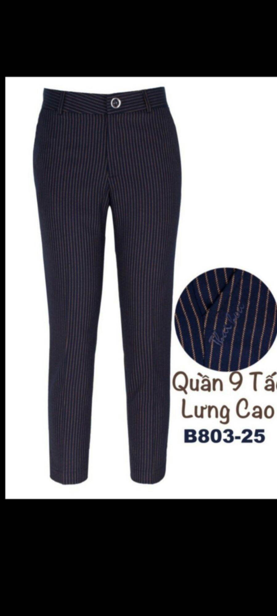 Quần 9 tấc Thái Hòa sọc kẻ