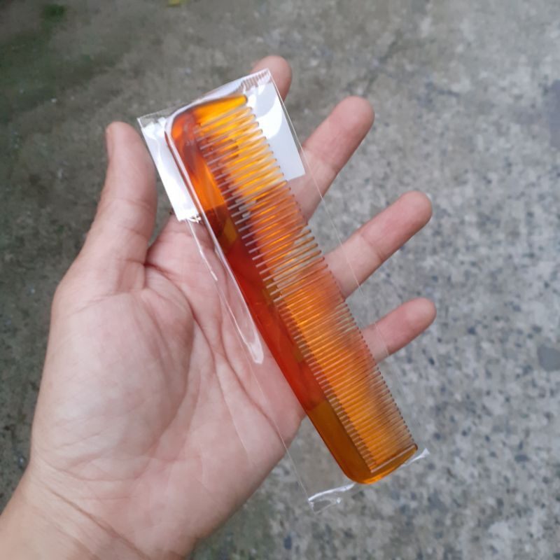 Lược chải tóc cán nâu bỏ bóp mini 12.5cm