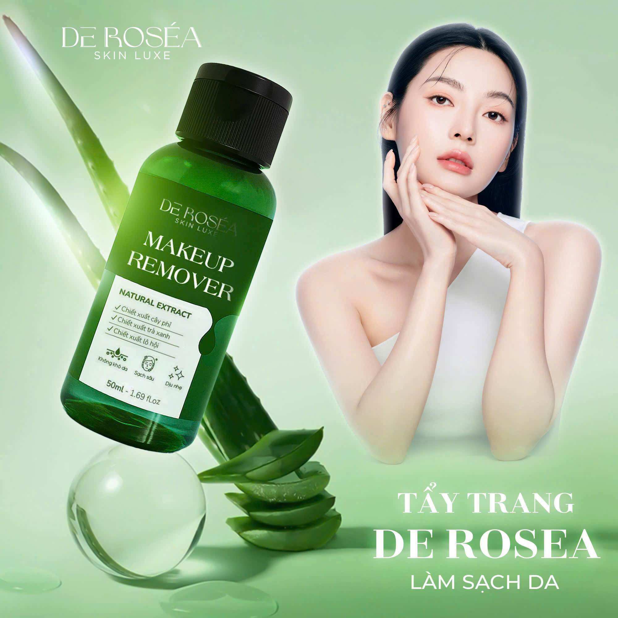 NƯỚC TẨY TRANG MAKEUP REMOVER 50ml - làm sạch da, làm sạch lớp trang điểm, dưỡng ẩm, dịu nhẹ