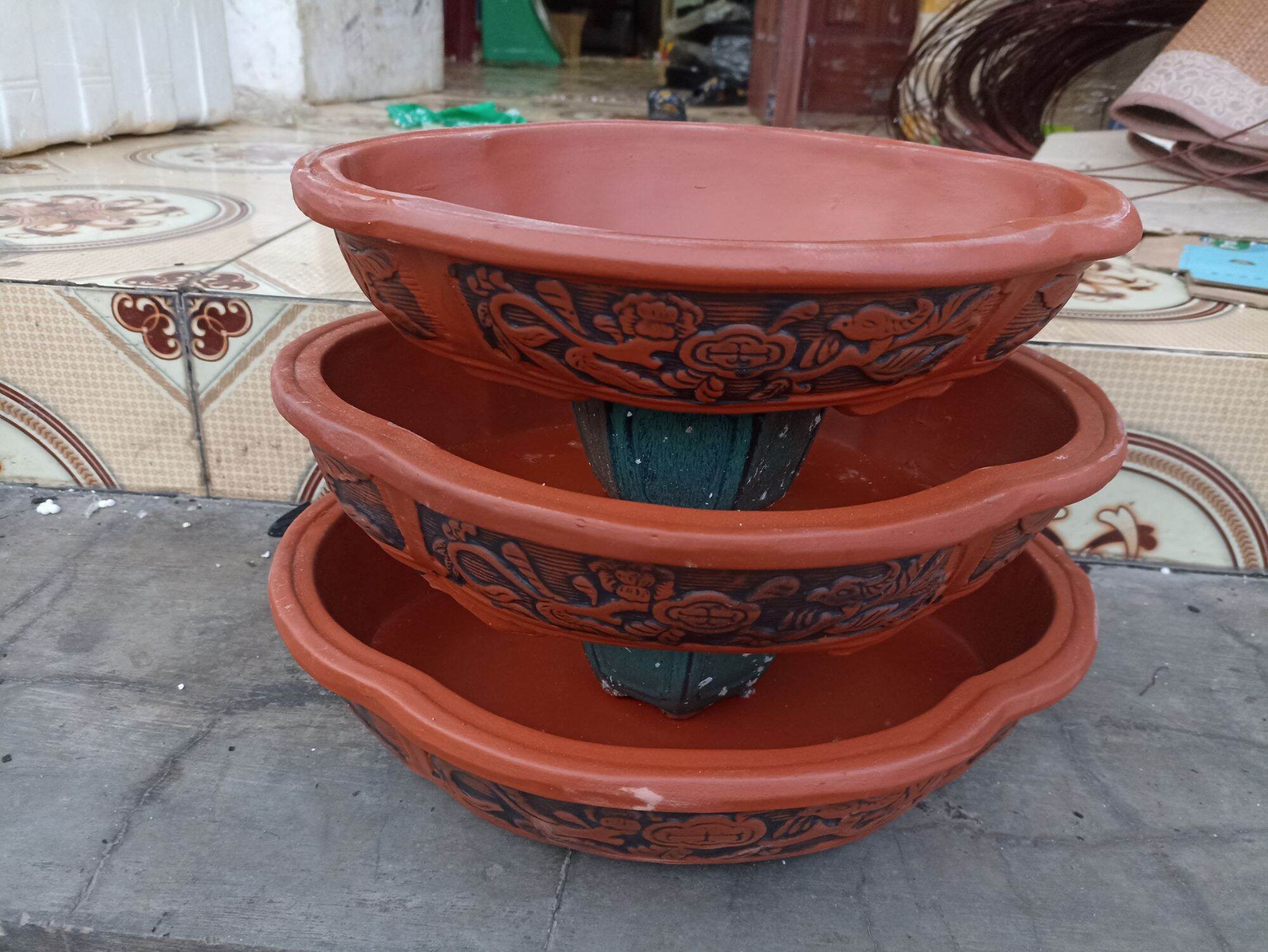 bộ 3 chậu áng mây cao cấp