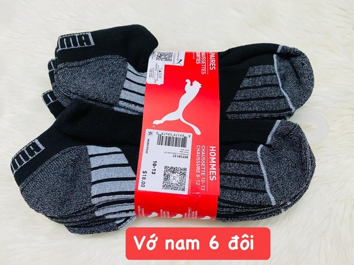 Vớ puma chính hãng nam và nữ 6 đôi /1 set