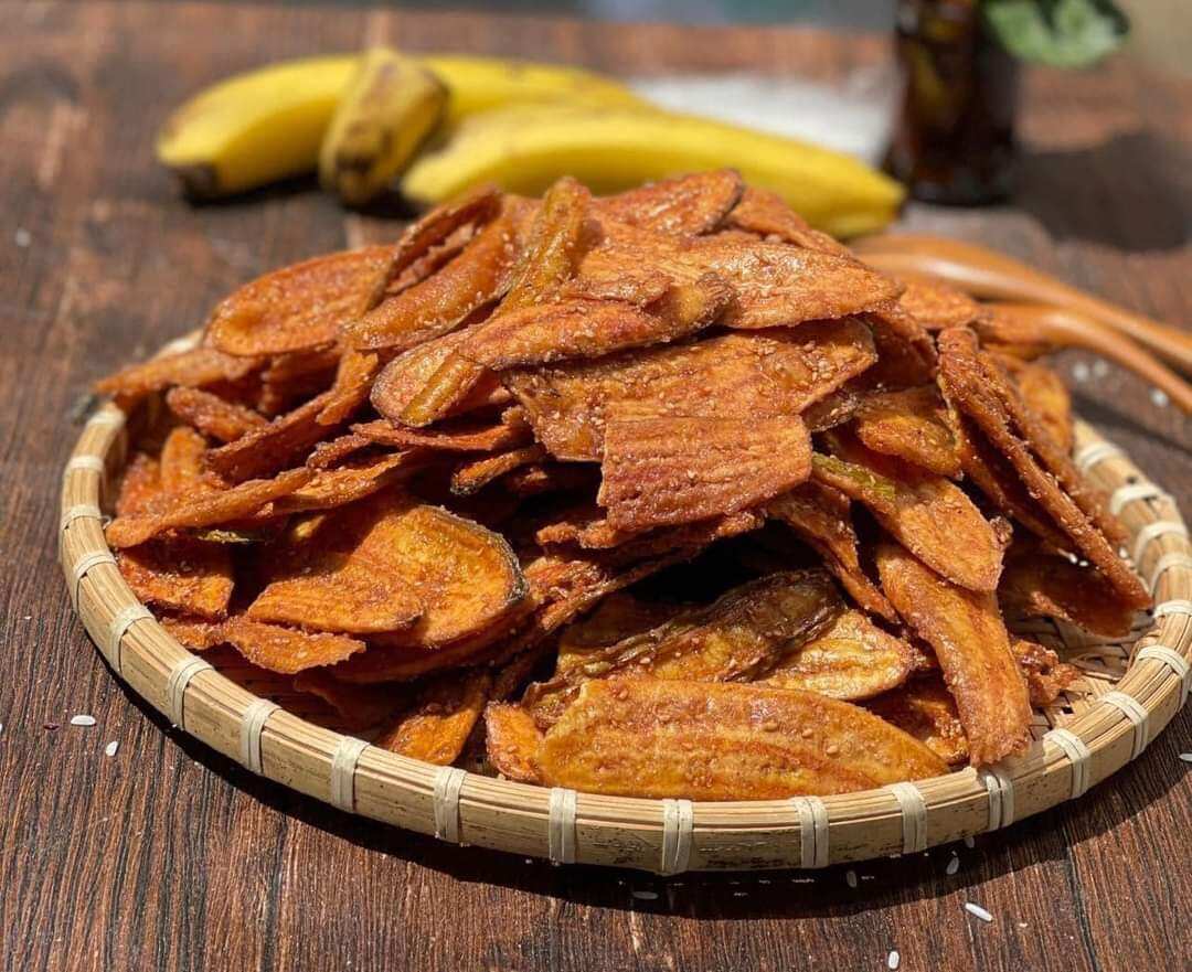 Chuối sấy mè gừng loại ngon 500g