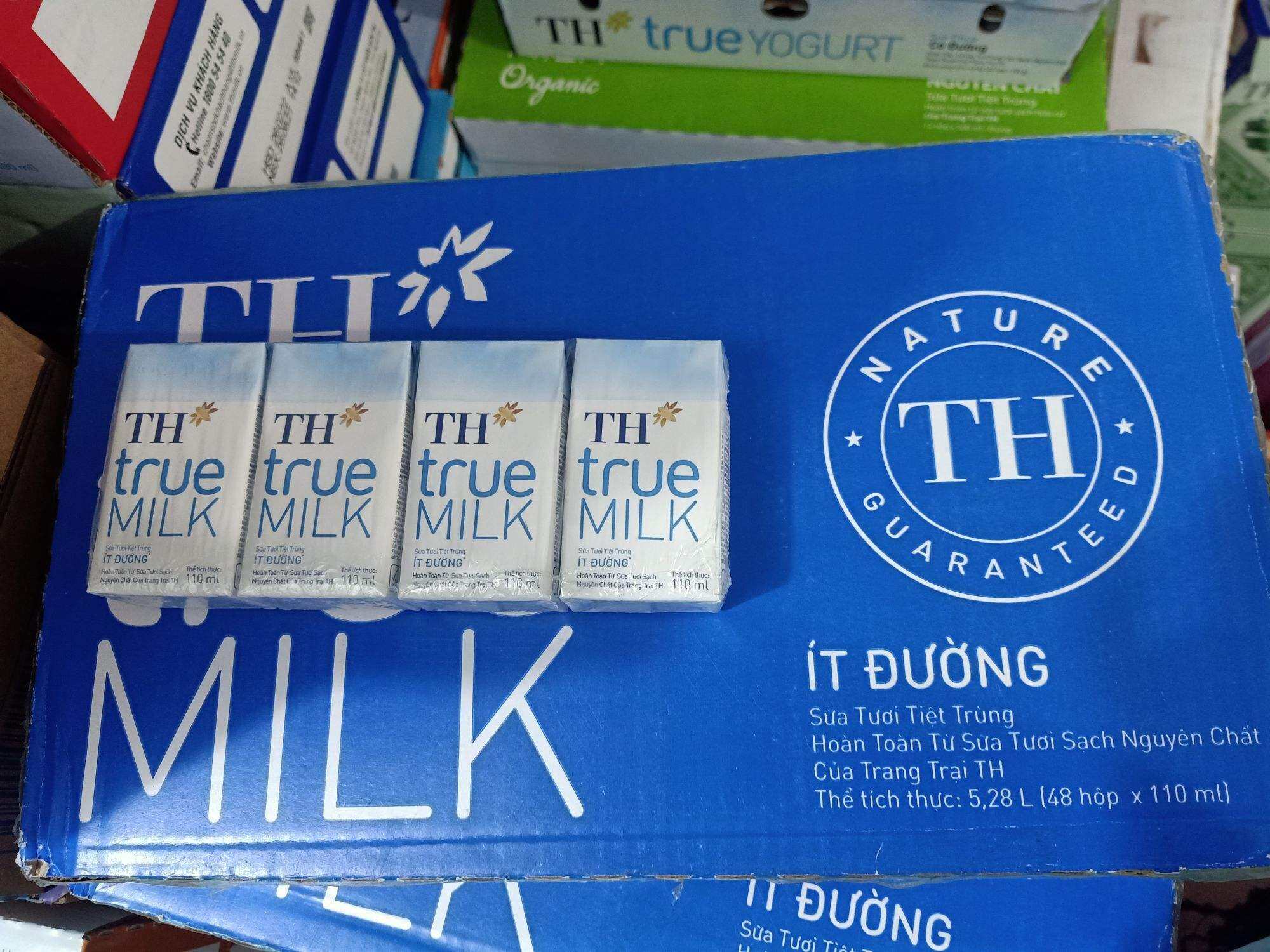 6 Lốc sữa tươi tiệt trùng TH true milk 110ml × 24 hộp