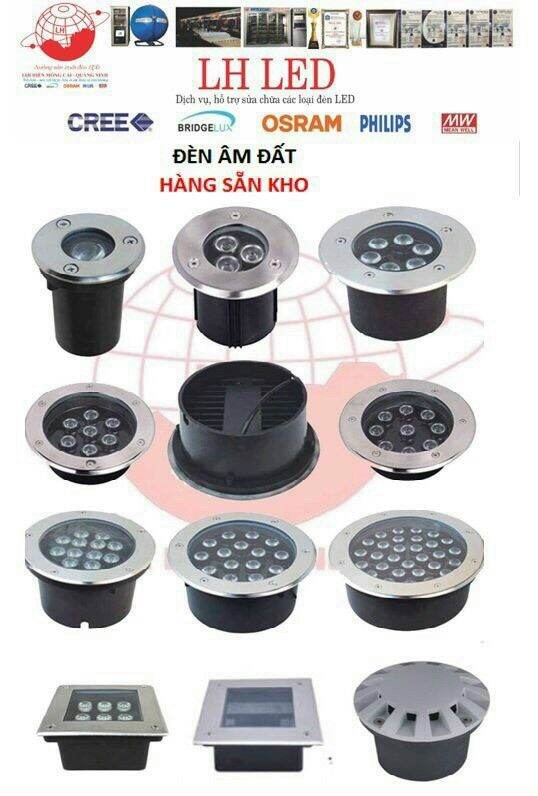 Đèn âm đất inox các công suất