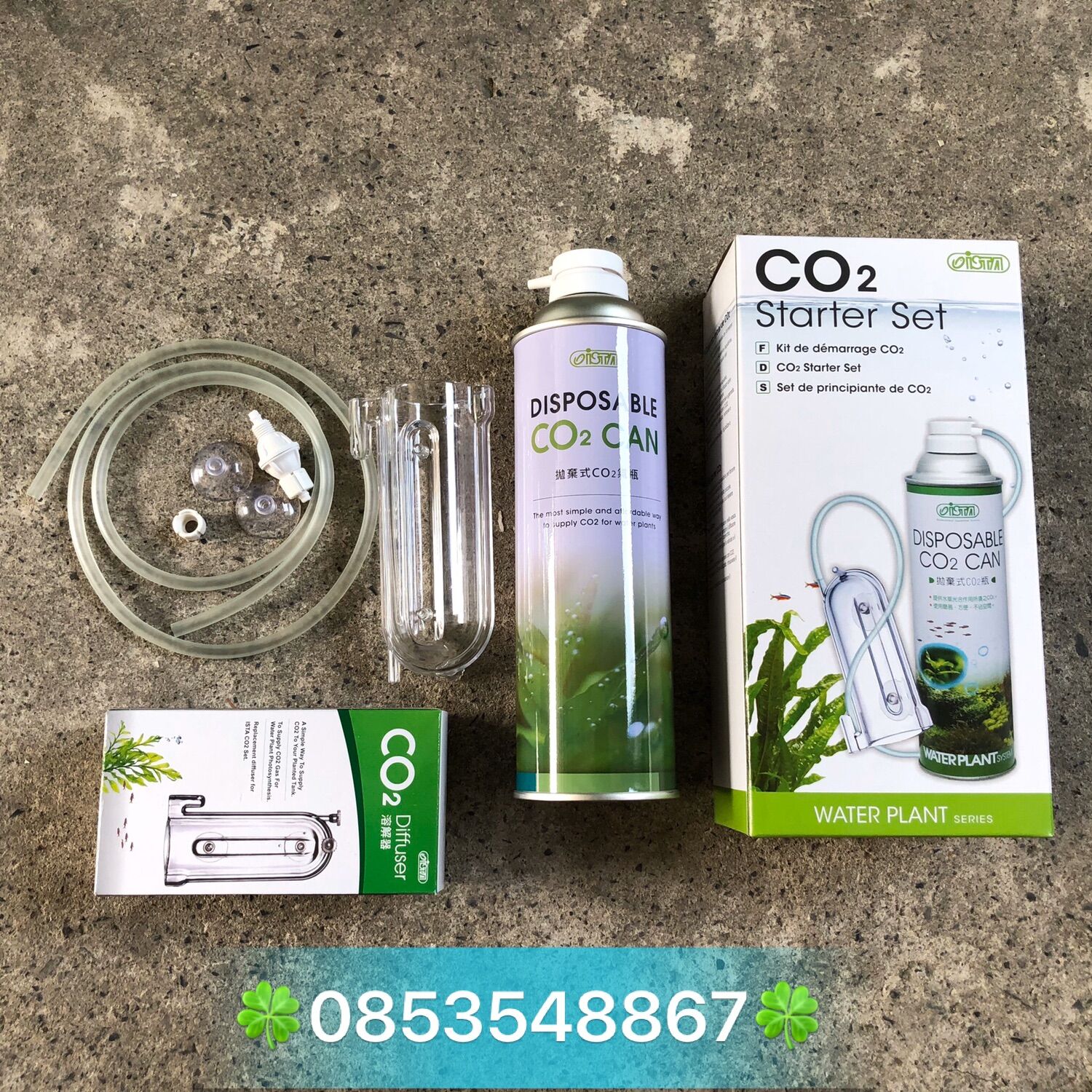 Bình kit co2 thay thế ista i-517 cho cá cảnh, thủy sinh