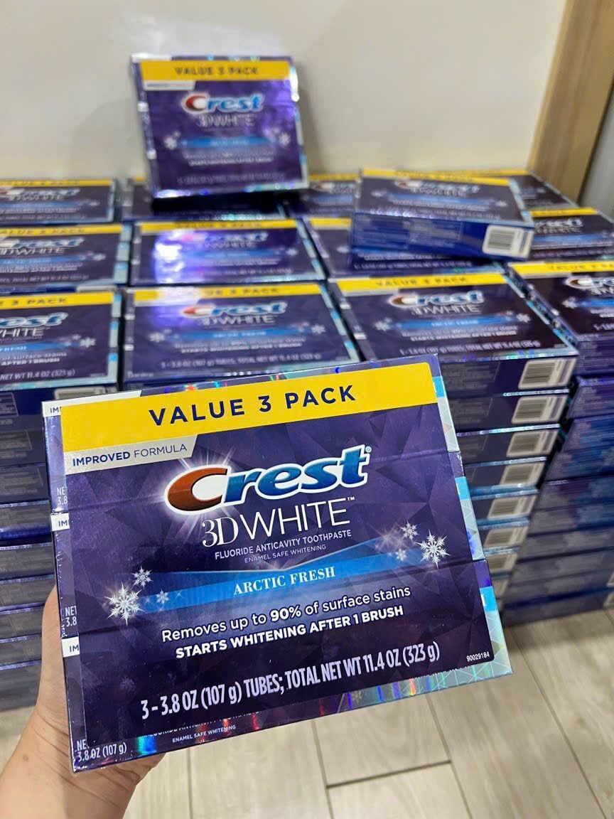[HCM]Kem đánh răng 3D Crest Radiant Mint +ARCtic Fresh  Mẫu mới