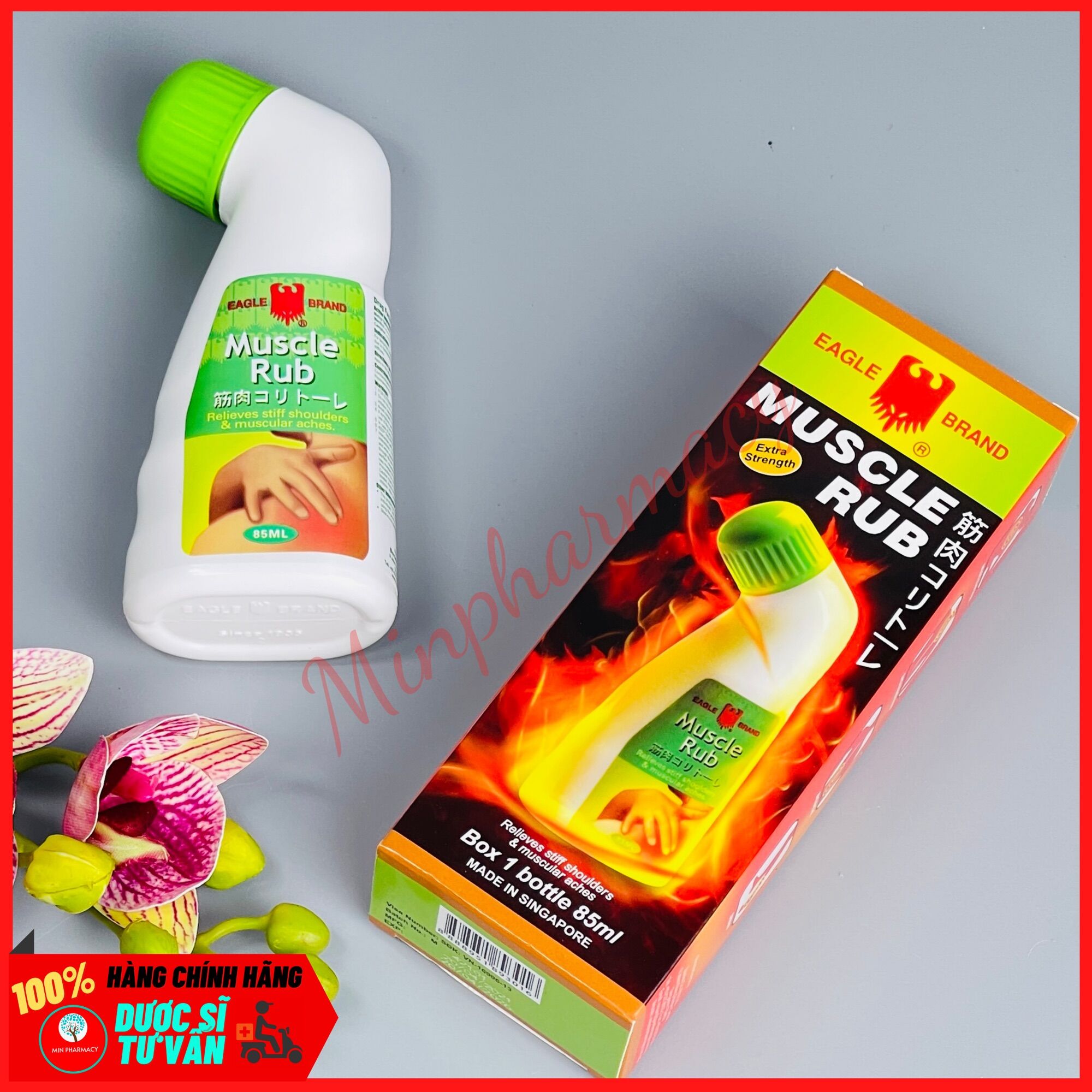 Dầu Nóng Xoa Bóp Con Ó Dạng Lăn EAGLE MUSCLE RUB 85ml