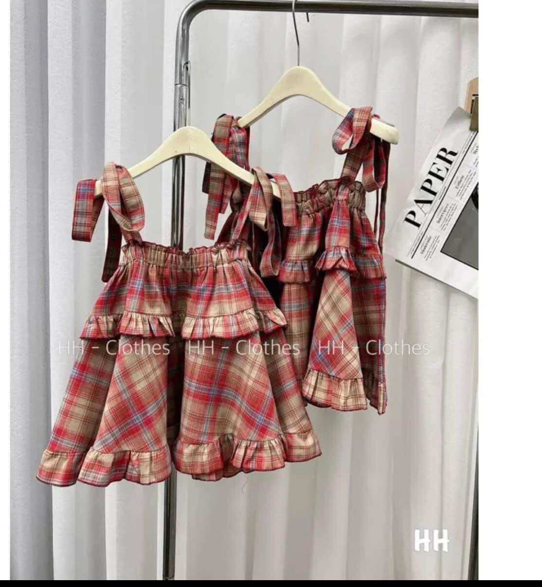 Áo hai dây babydoll chất kẻ thô