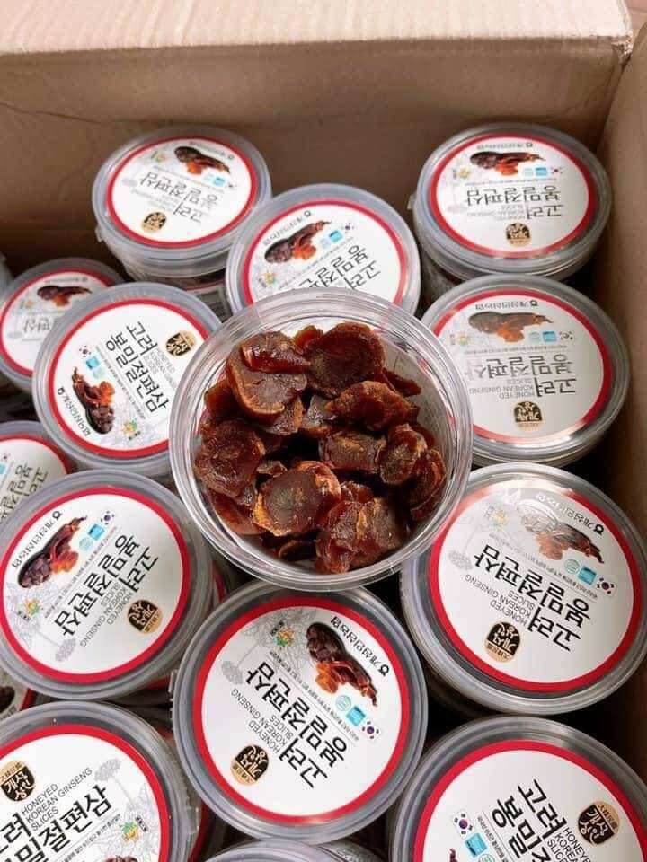 Sâm lát tẩm mật ong Hàn Quốc hộp 200g