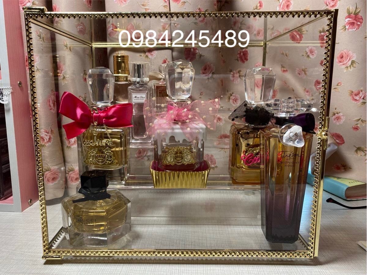 Tủ đựng nước hoa mỹ phẩm golden