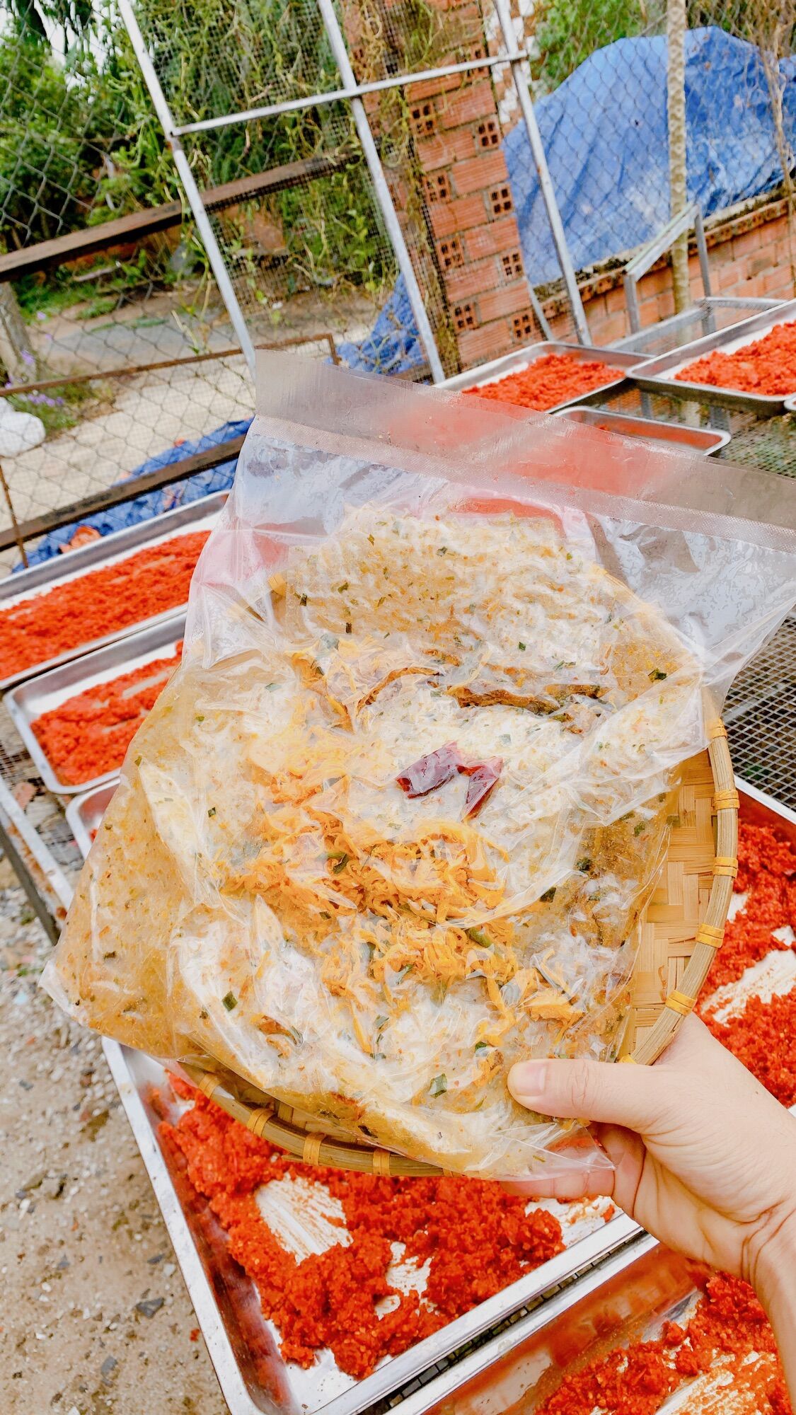 [500G] BÁNH TRÁNG Hành Phi Khô Gà. Trung Nghĩa