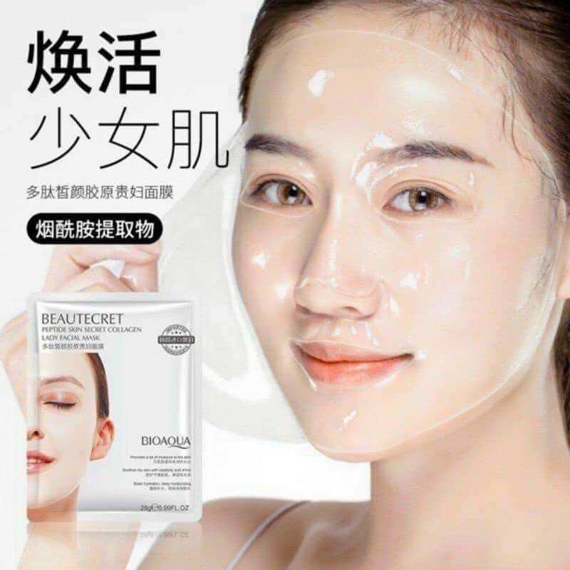 Mặt nạ thuỷ tinh bioaqua - mặt nạ thạch thuỷ tinh trong suốt dưỡng ẩm trắng sáng