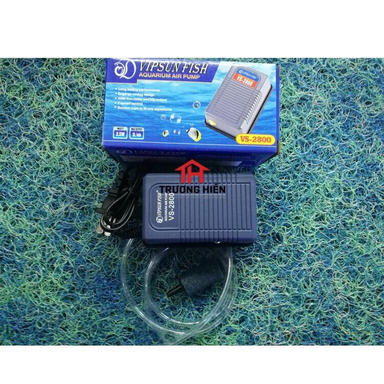 Máy sủi khí oxy 1 vòi 2.5w vipsun vs-2800 . phụ kiện hồ cá máy sủi khí oxy vs-2800