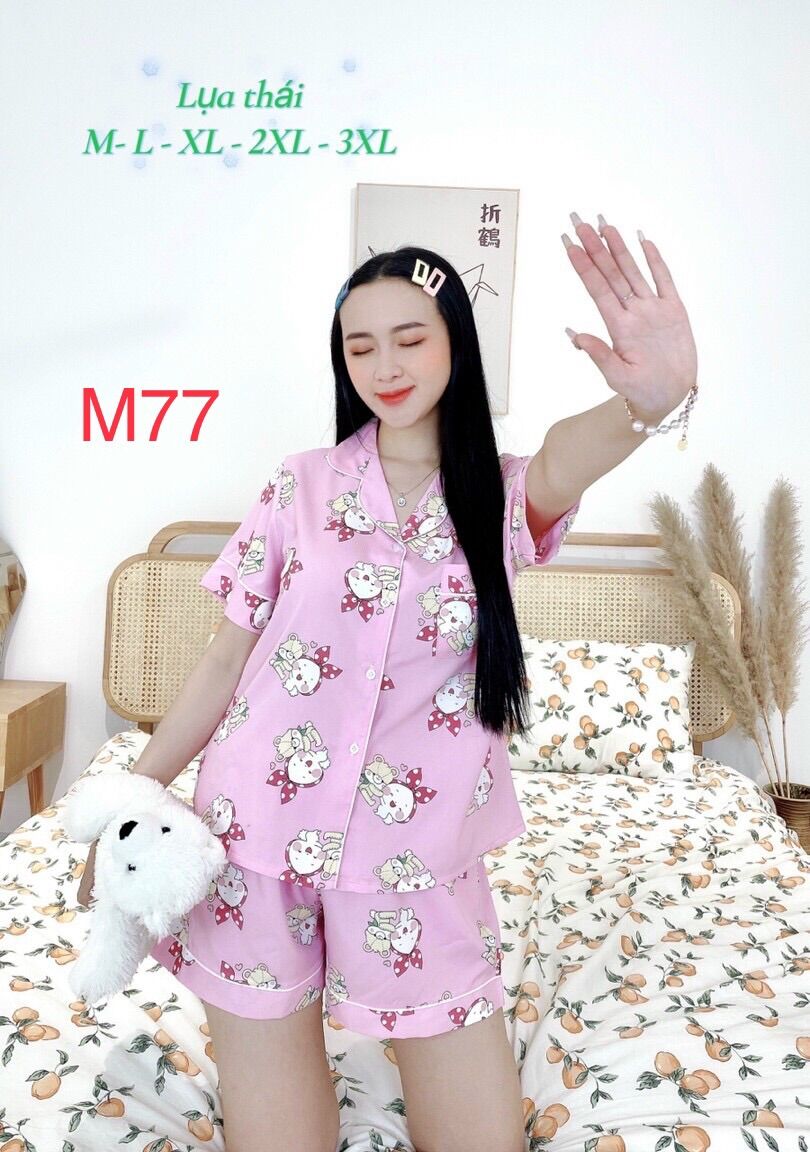 [ HCM ] Đồ bộ pijama lụạ thái quần đùi - Thoi trang nale