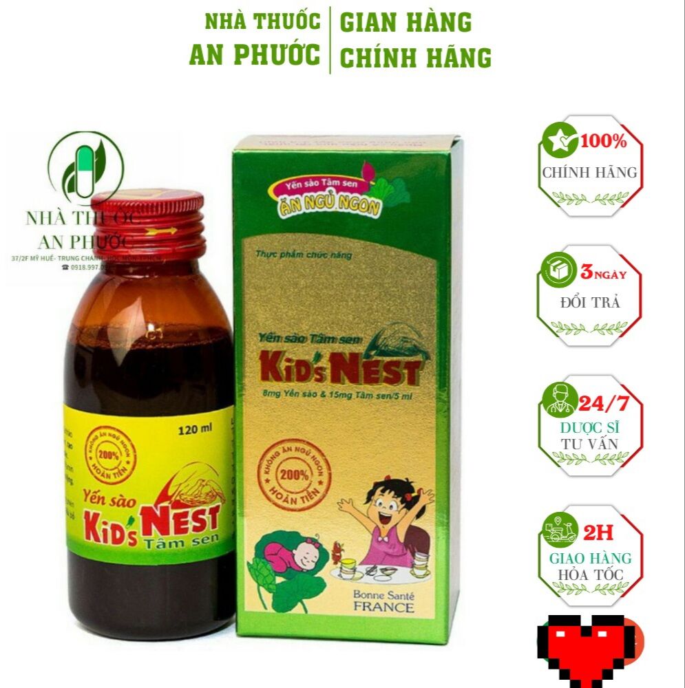 Yến sào ăn ngủ ngon kid nest tâm sen