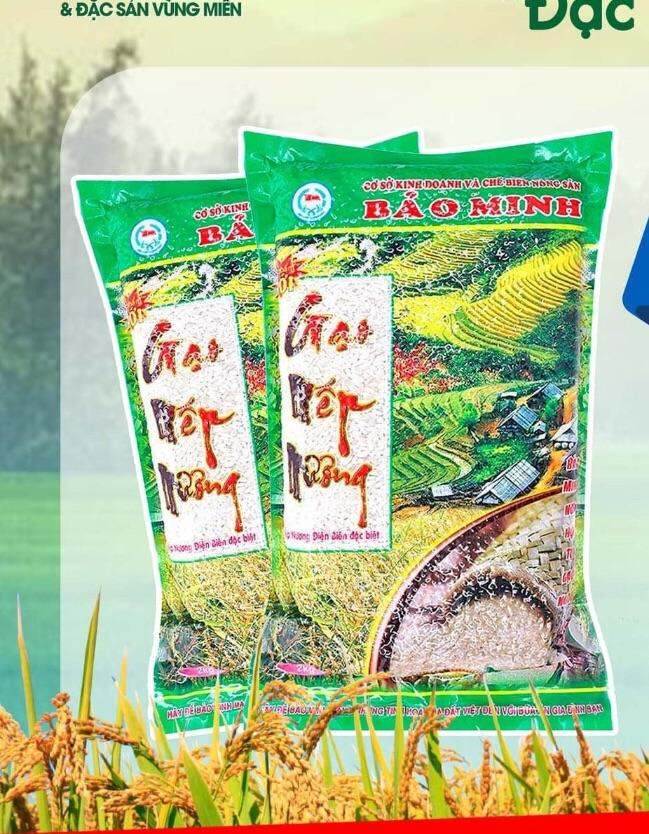 Gạo nếp nương điện biên Bảo Minh 2kg (sale đặc biệt - SL có hạn)