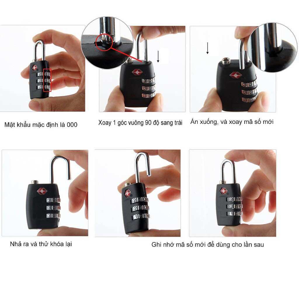 Ổ khóa số TSA cho vali