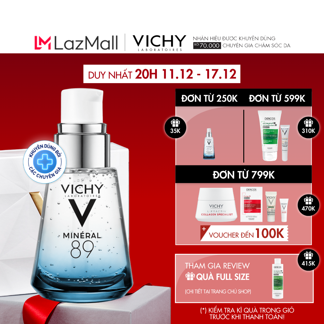 Dưỡng chất (Serum) khoáng phục hồi chuyên sâu Vichy Mineral 89