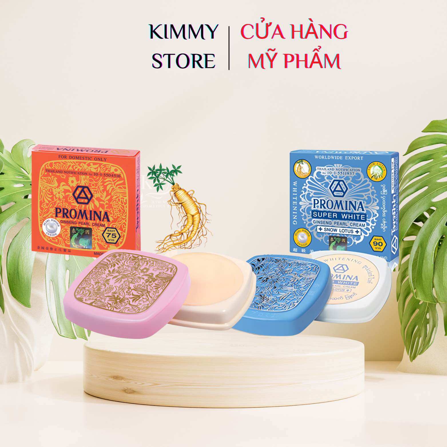 kem trắng da Promina xanh super white