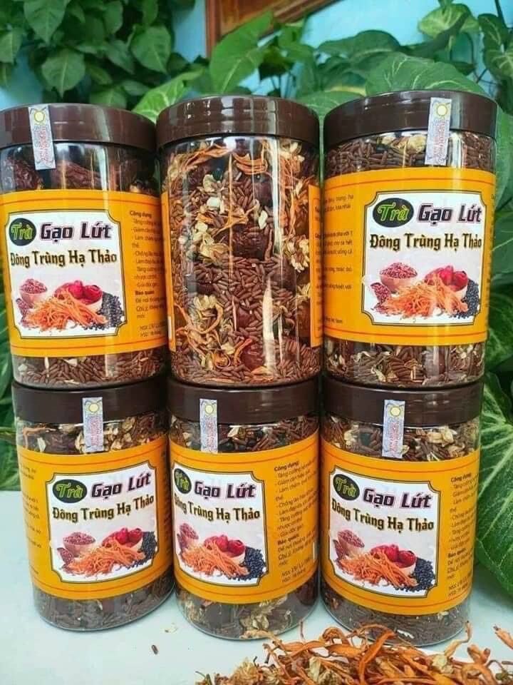 Trà gạo lứt đông trùng hạ thảo 500G
