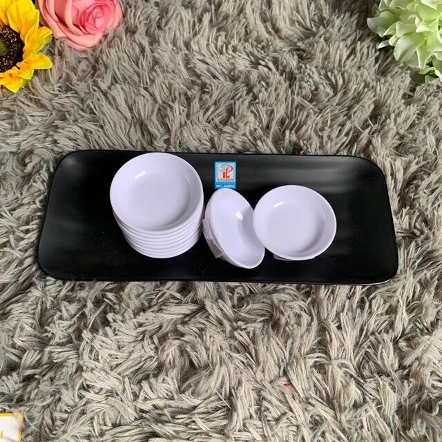 10 chén chấm nhựa trắng T27, T36