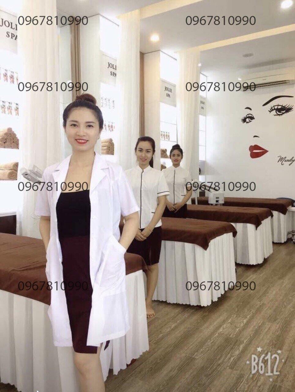 Áo blue dùng trong spa, thẩm mỹ viện