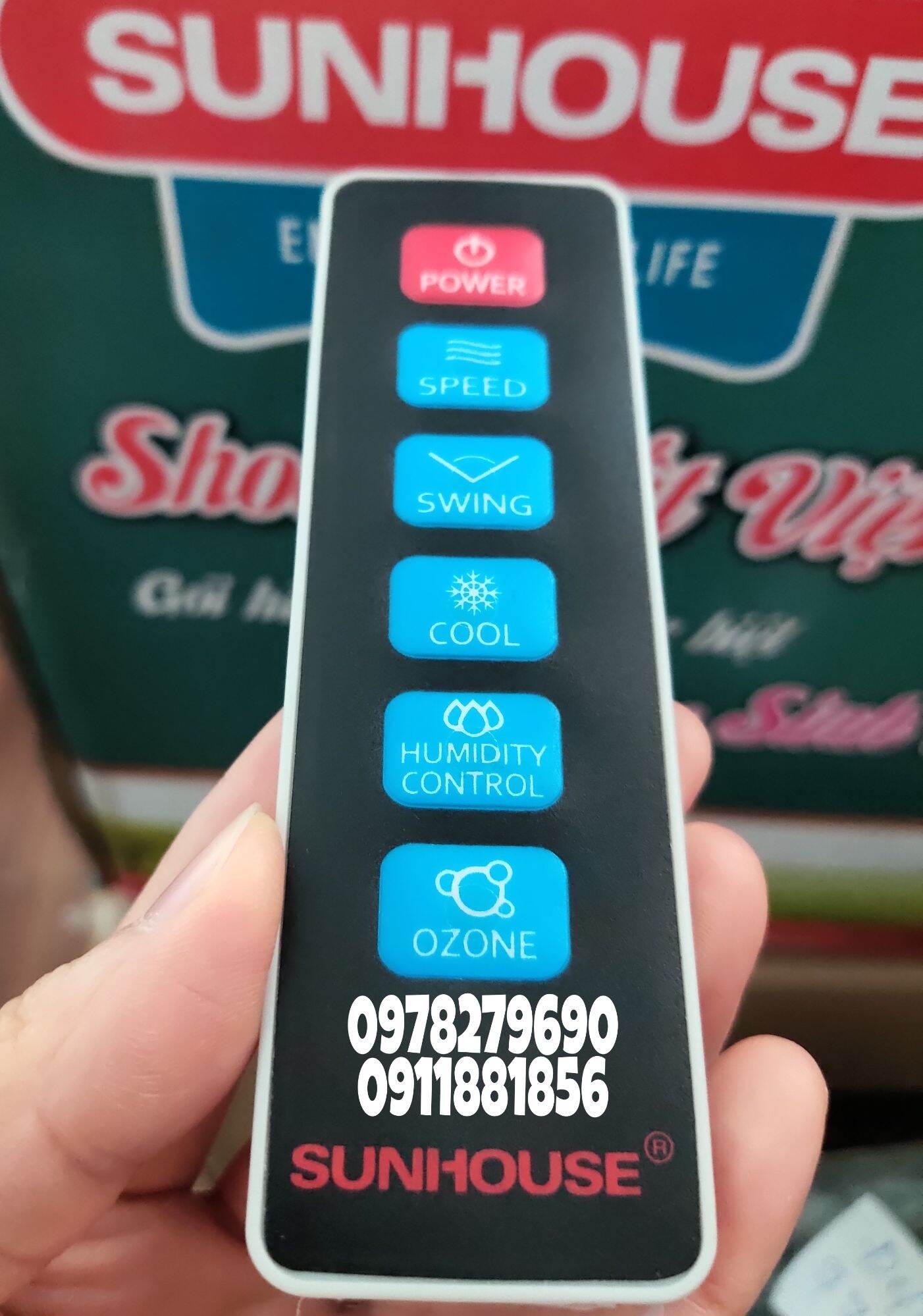 (LINH KIỆN CHÍNH HÃNG SUNHOUSE) REMOTE, ĐIỀU KHIỂN TỪ XA CHO QUẠT ĐIỀU HOÀ SUNHOUSE SHD7725