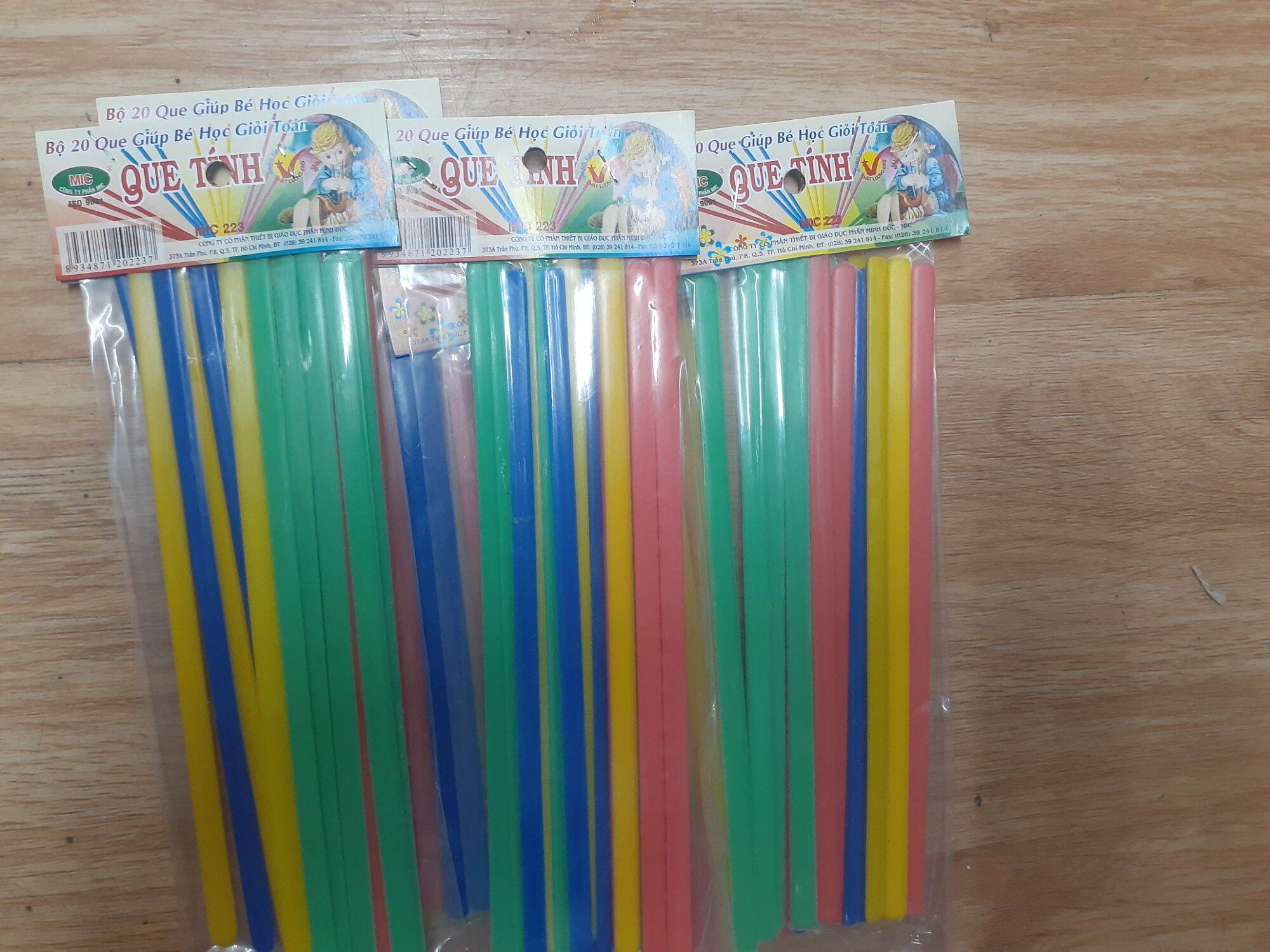 Que tính học Toán-MIC- Set 5 bộ 100 que