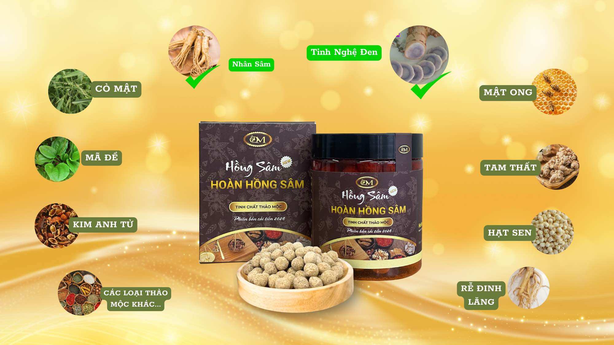 Thảo Mộc Tăng Cân Hoàn Hồng Sâm