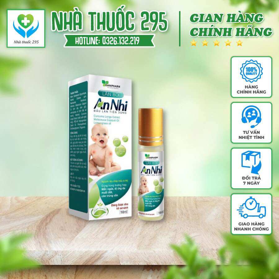 Lăn bôi vết muỗi đốt và côn trùng cắn An Nhi DANIPHARM chính hãng