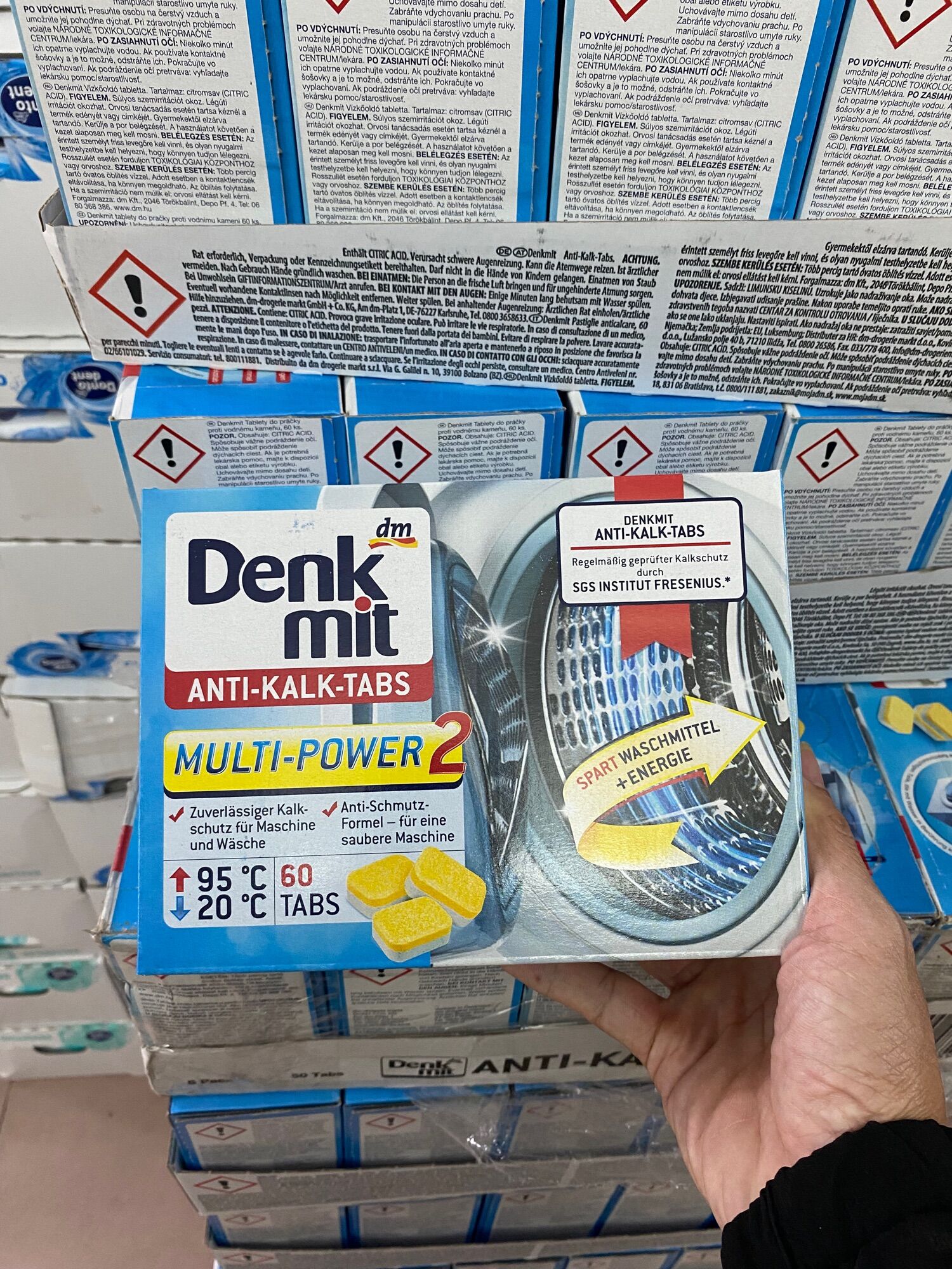 Viên tẩy lồng máy giặt denkmit đức ,tẩy và chống bám cặn trong lồng giặt
