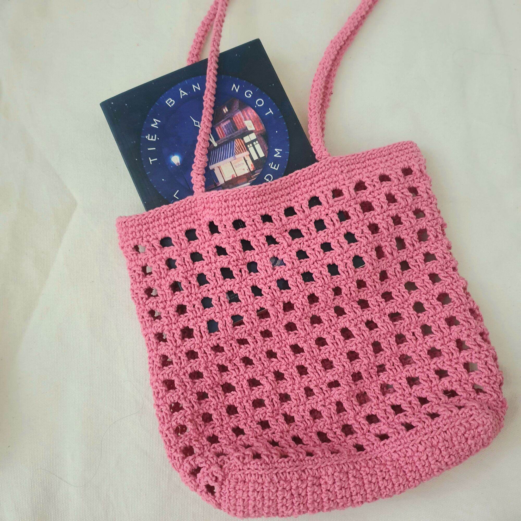 Túi xách ô lưới handmade